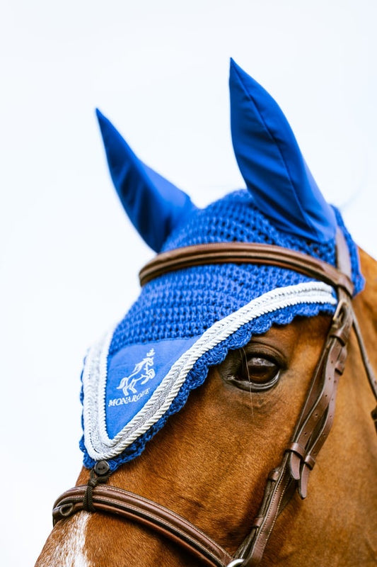 Bonnet crocheté Eden - bleu électrique
